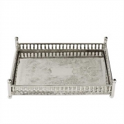 Rechteckiges Tablett aus Nickel