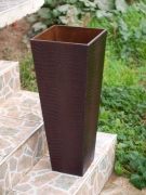Konische Vase, braun