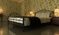 Schickes Doppenbett aus Metall